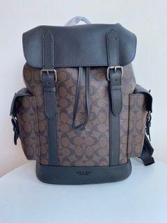 hudson backpack in signature canvas with varsity stripe