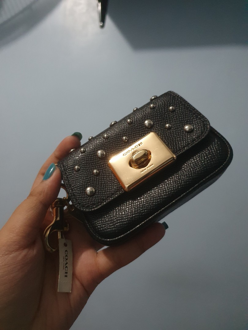 coach mini cassidy coin case