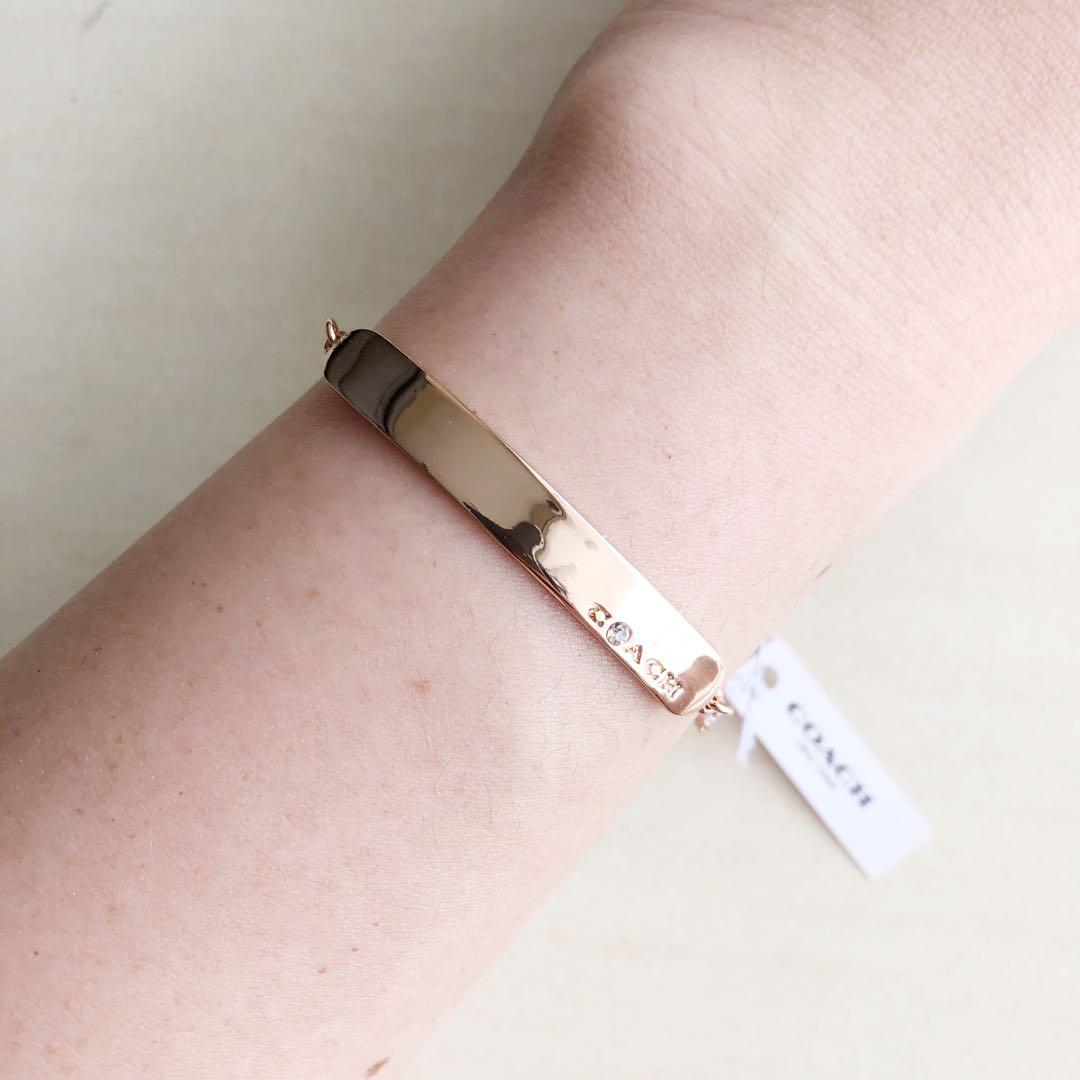 Coach bar shop slider bracelet