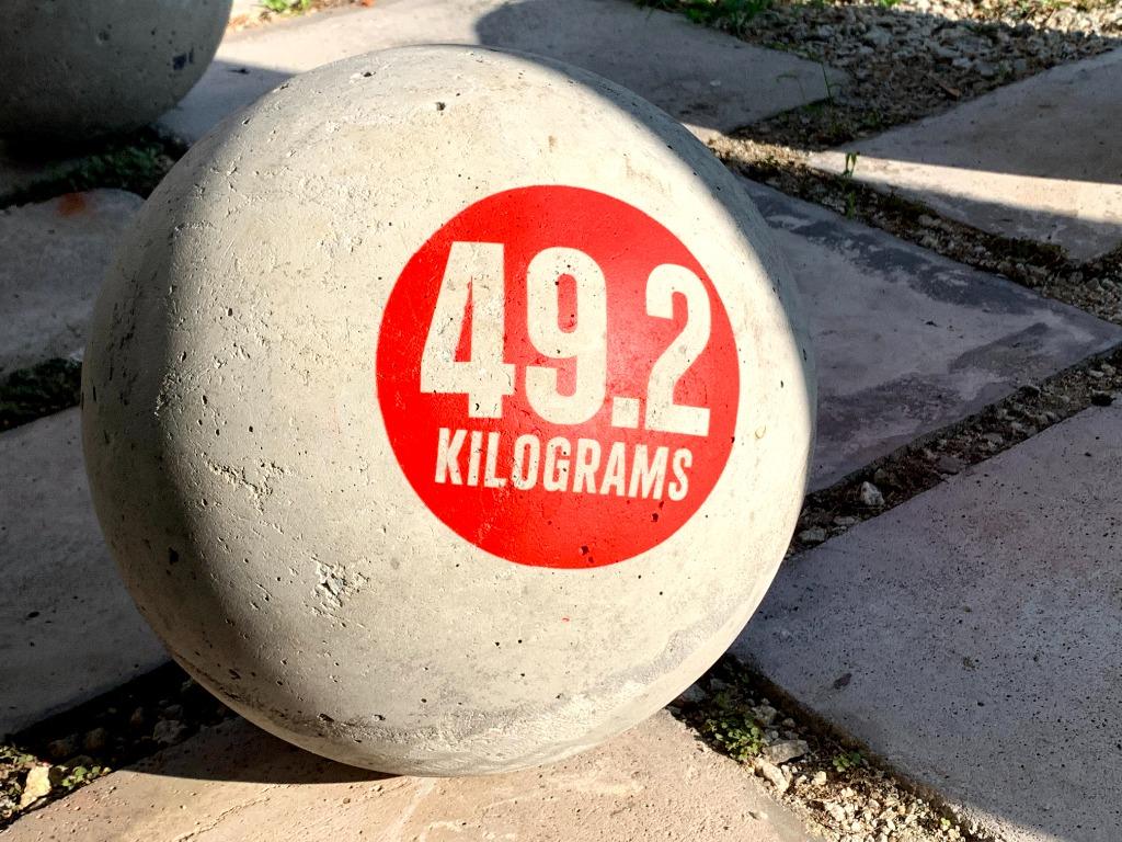 Concrete Atlas Stone 49.2kg 14 inch diameter
