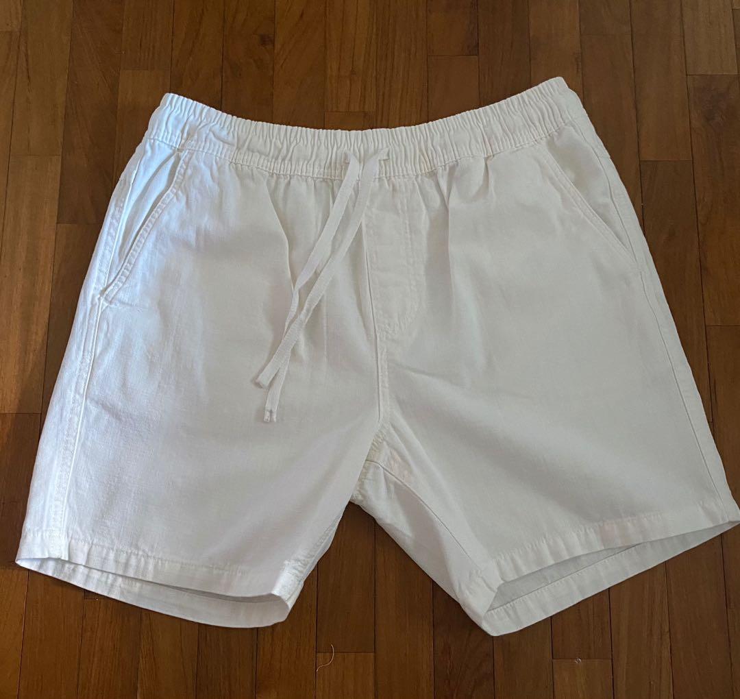 White short hotsell pants for men