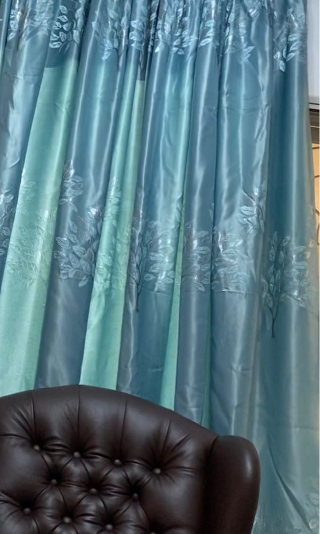Curtain Blue Turquoise Home Furniture Home Decor On Carousell