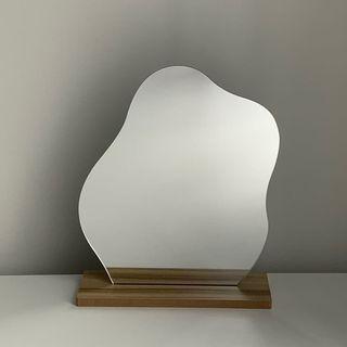 Curvy wavy aesthetic minimalist mirror