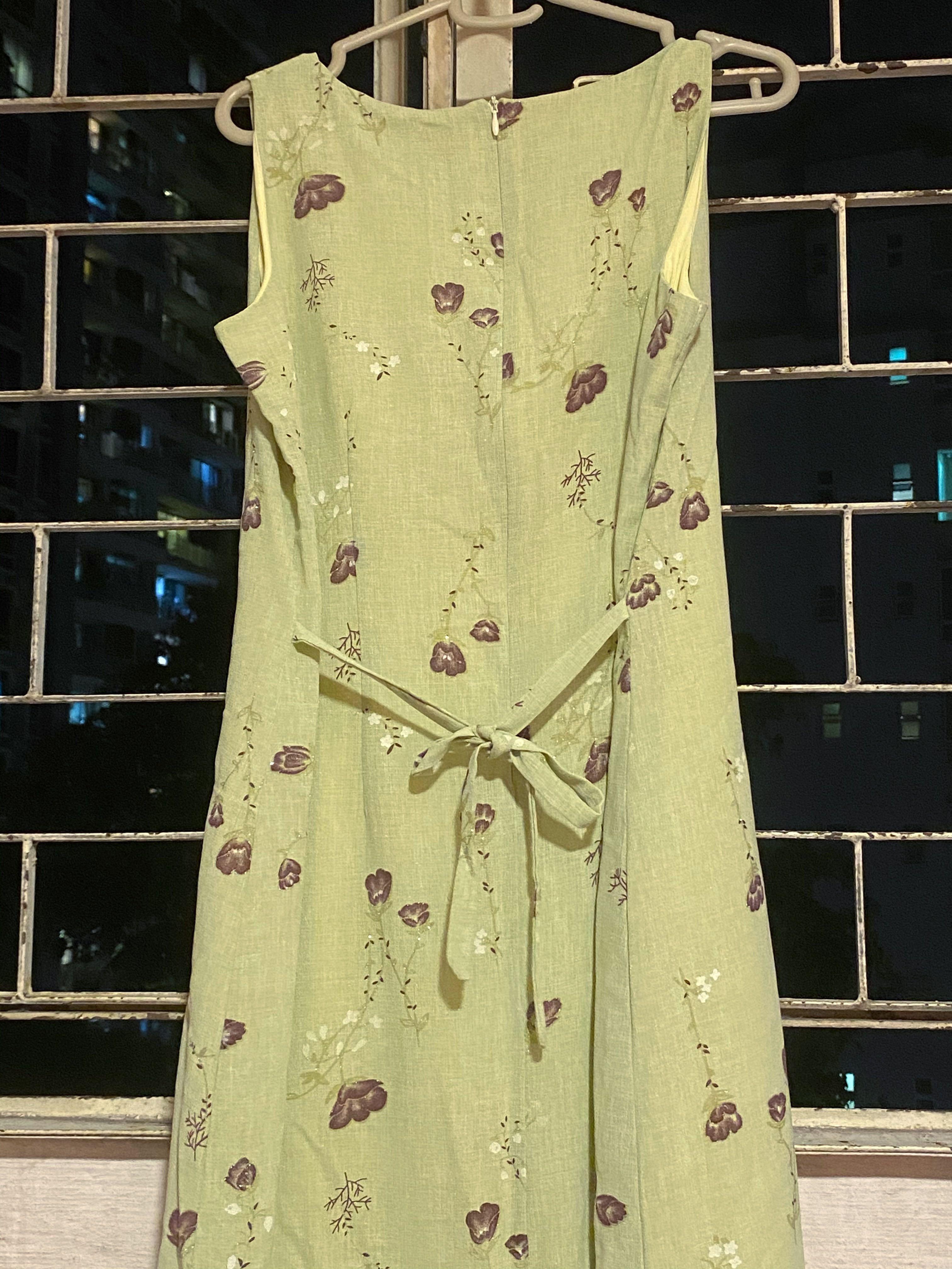 earthy green dress