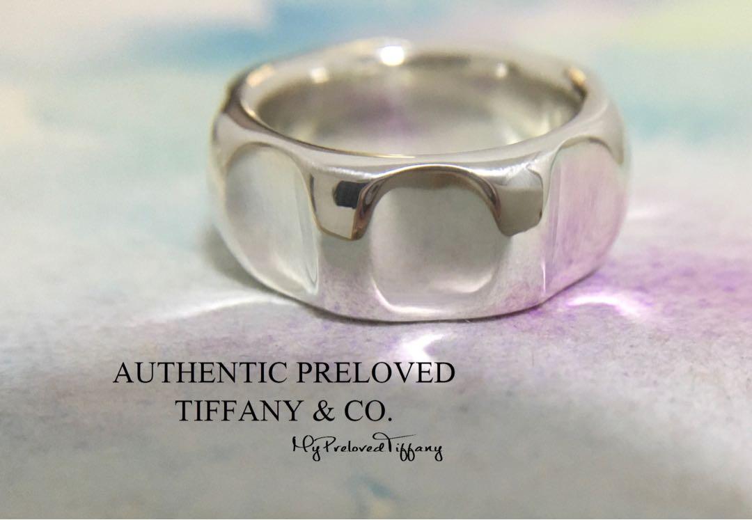 Excellent Authentic Tiffany Co. Paloma Picasso Groove Wide Silver Ring 60 off retail