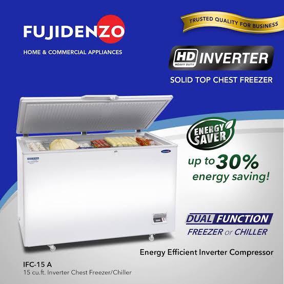 FUJIDENZO INVERTER CHEST FREEZER, TV & Home Appliances, Kitchen