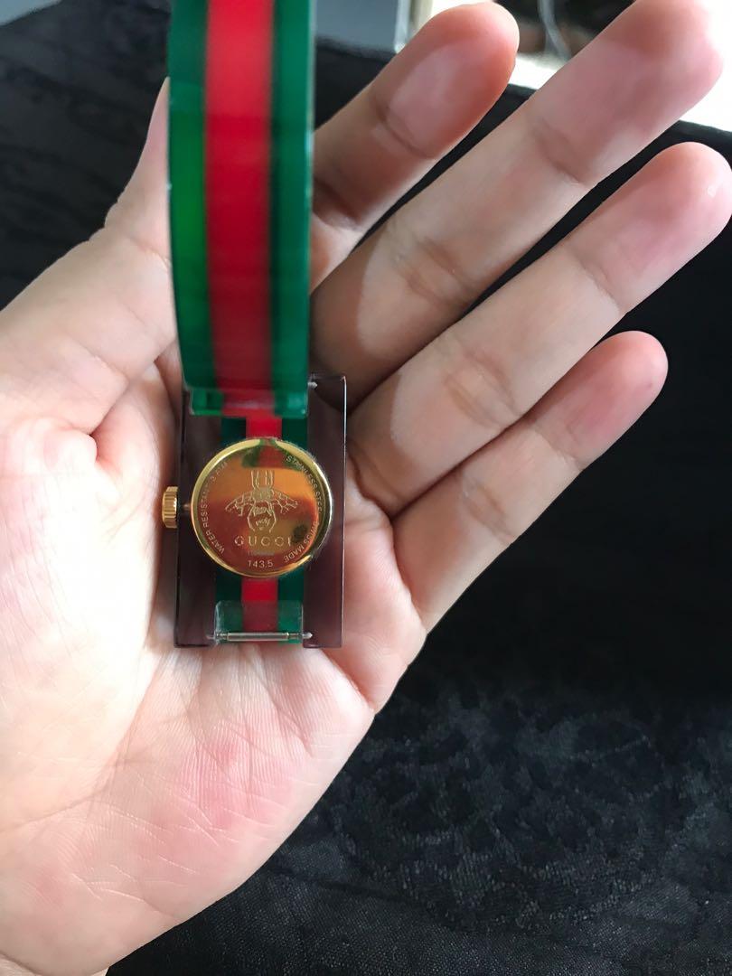 Gucci bangle watch authentic, Fesyen 