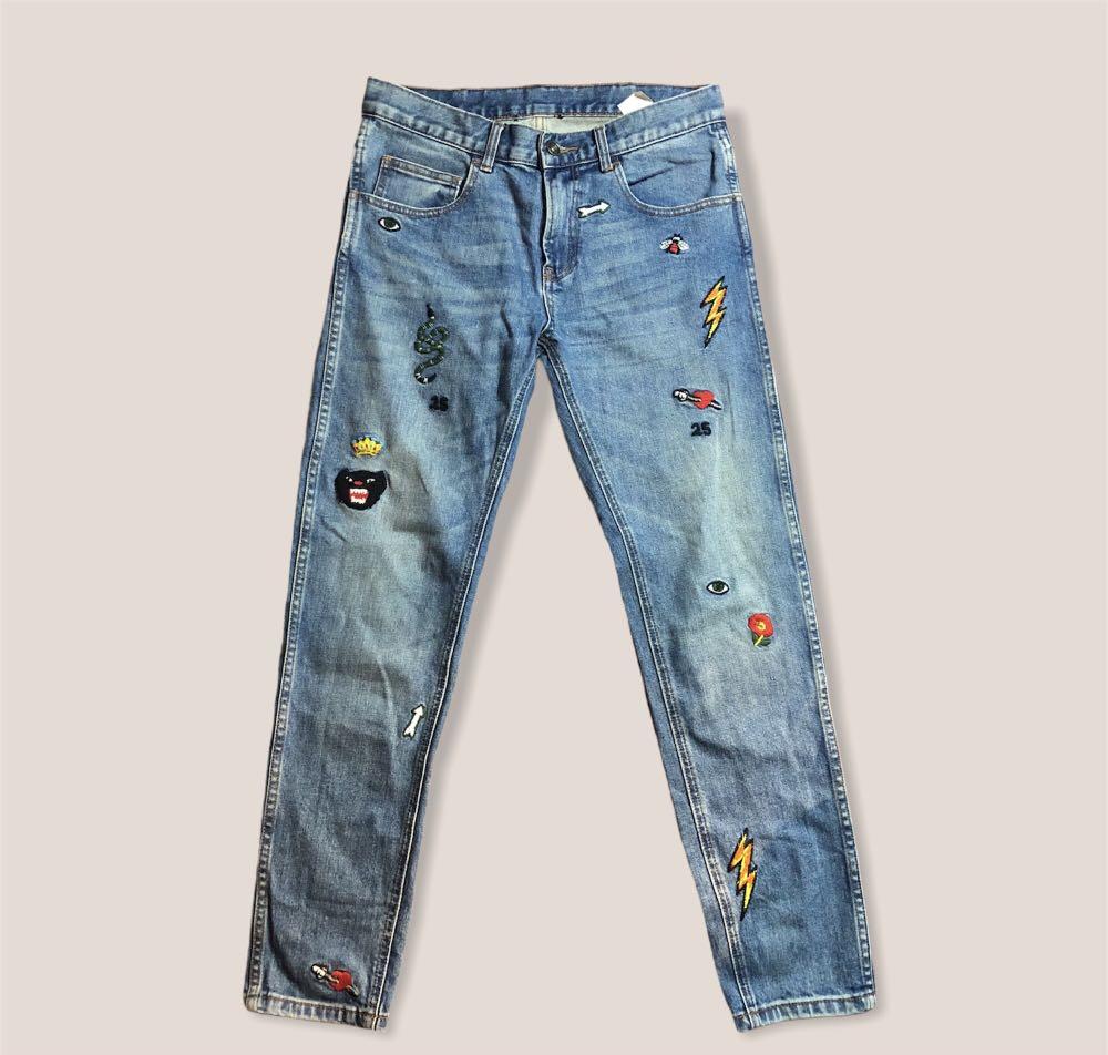 Gucci Embroidered pants, Women's Fashion, Bottoms, Jeans on Carousell