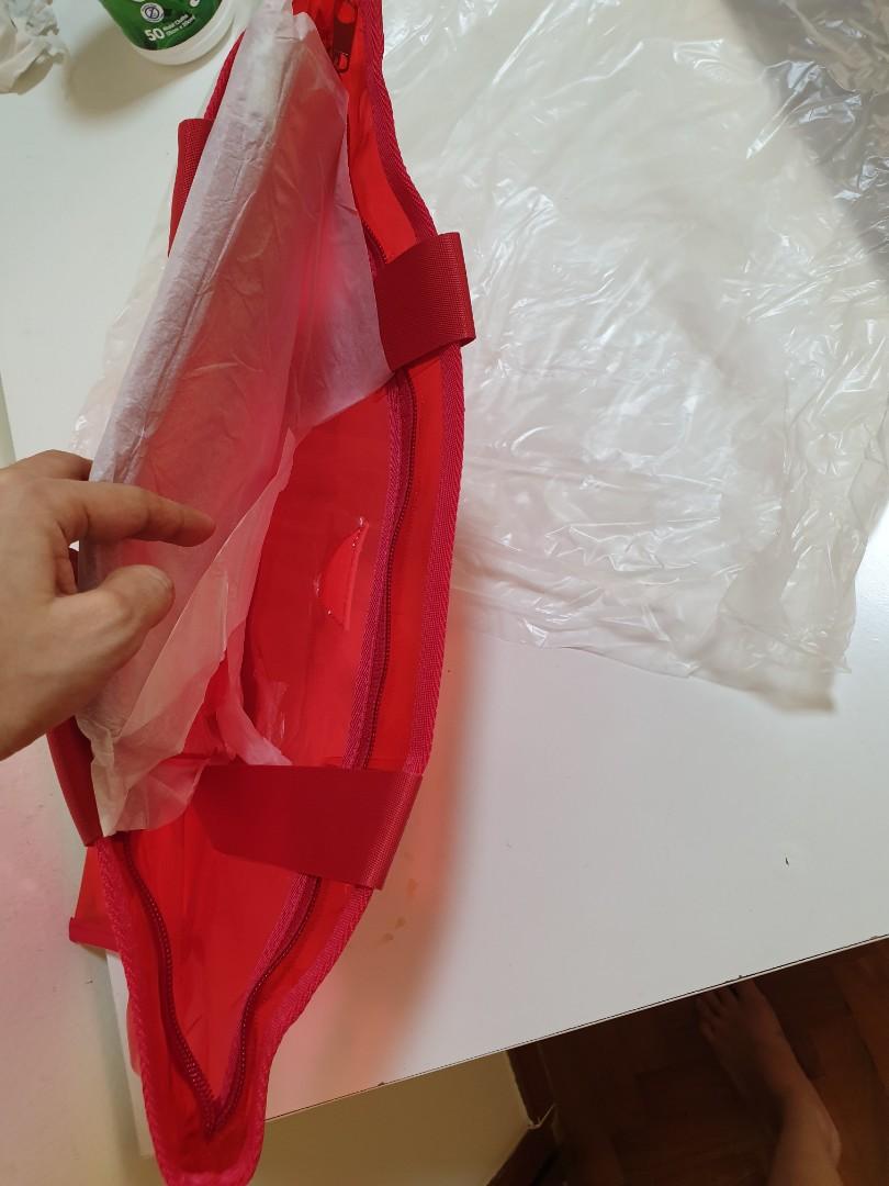 Red see through bag outlet