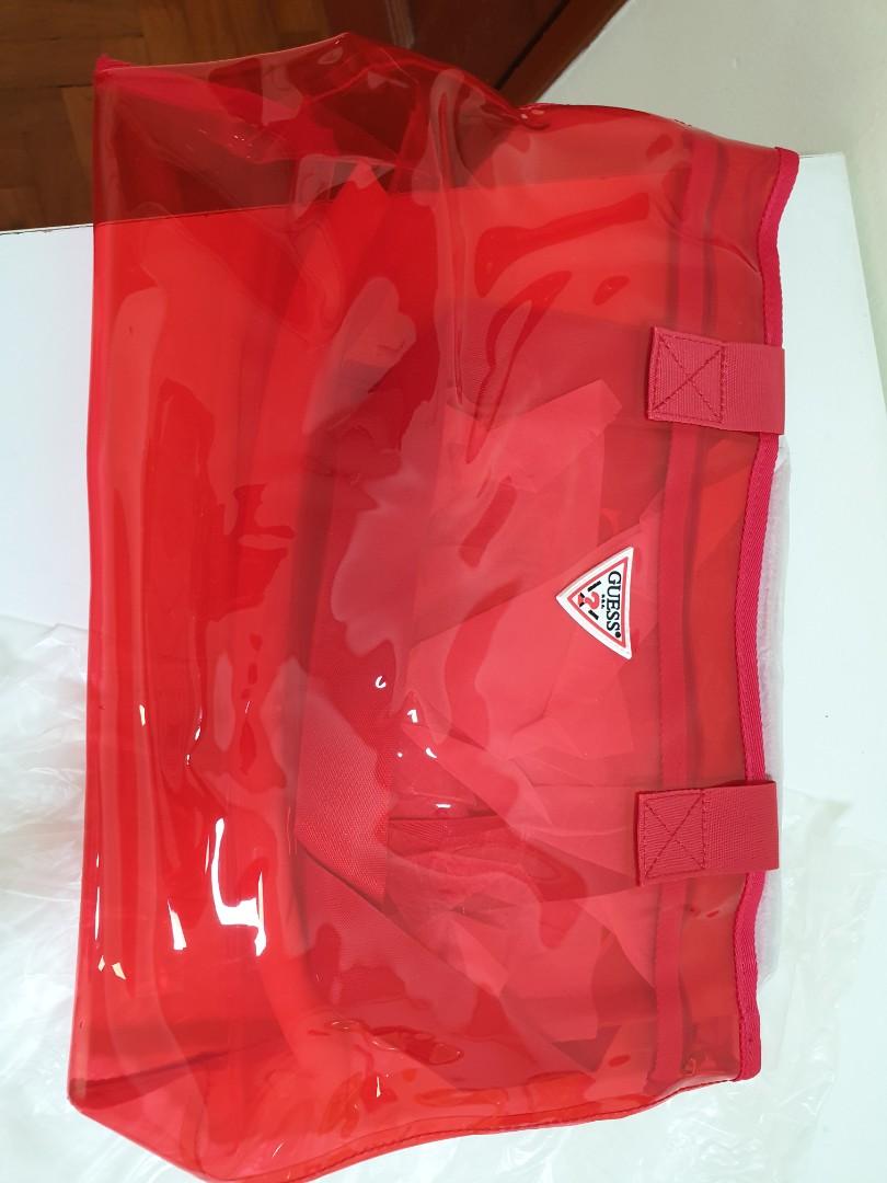 Red see through bag outlet