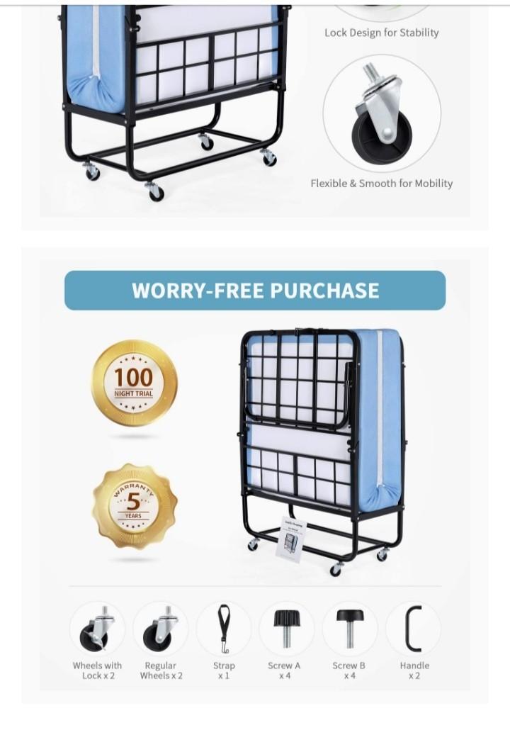 Inofia foldable store folding bed