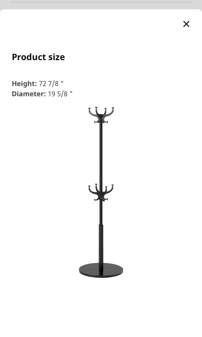 Hemnes hat/coat stand (black), Furniture & Home Living, Furniture