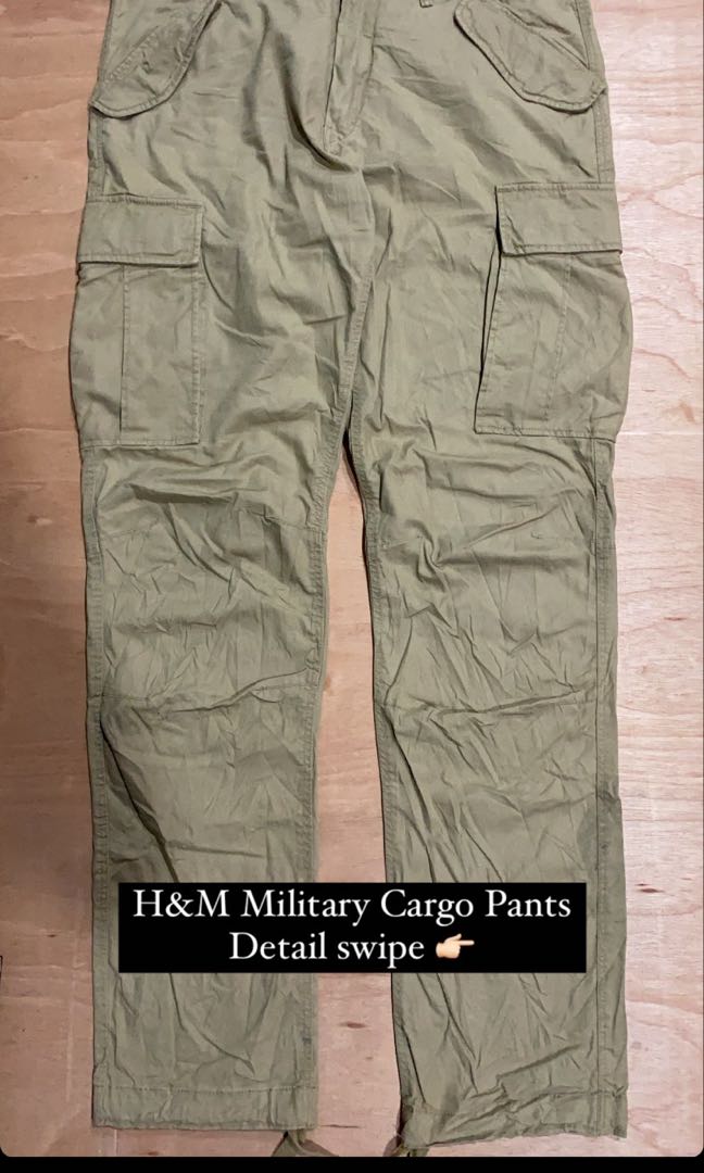 Regular Fit Twill Cargo Pants  Khaki green  Men  HM US