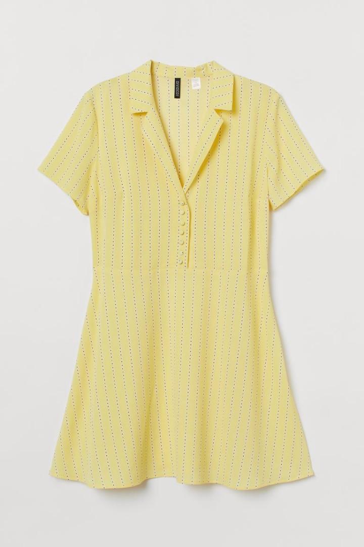 h&m yellow shirt dress Women's Yellow Shirt Dresses
