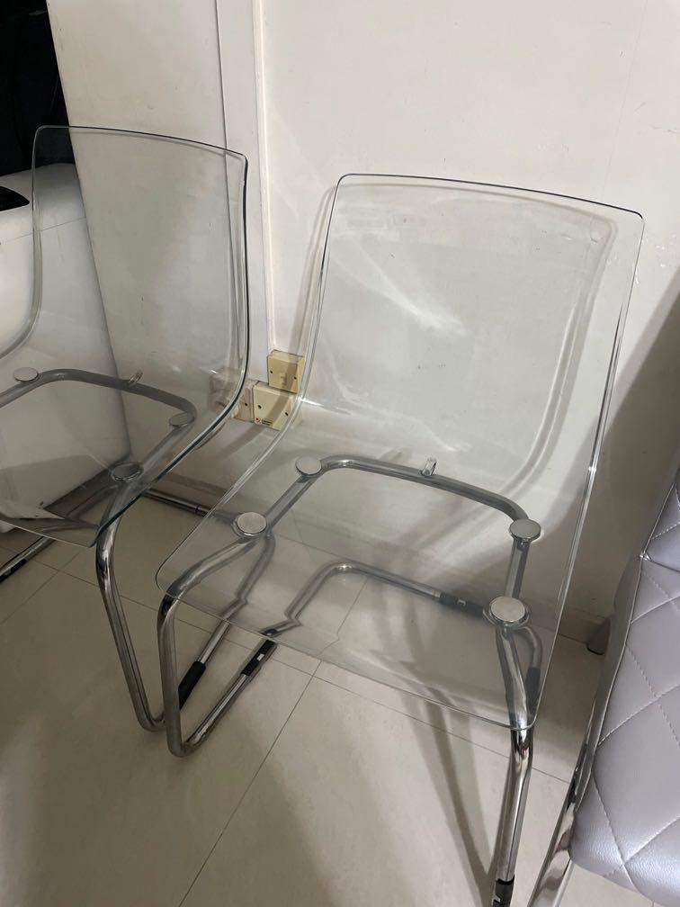 Ikea glass chair cheap