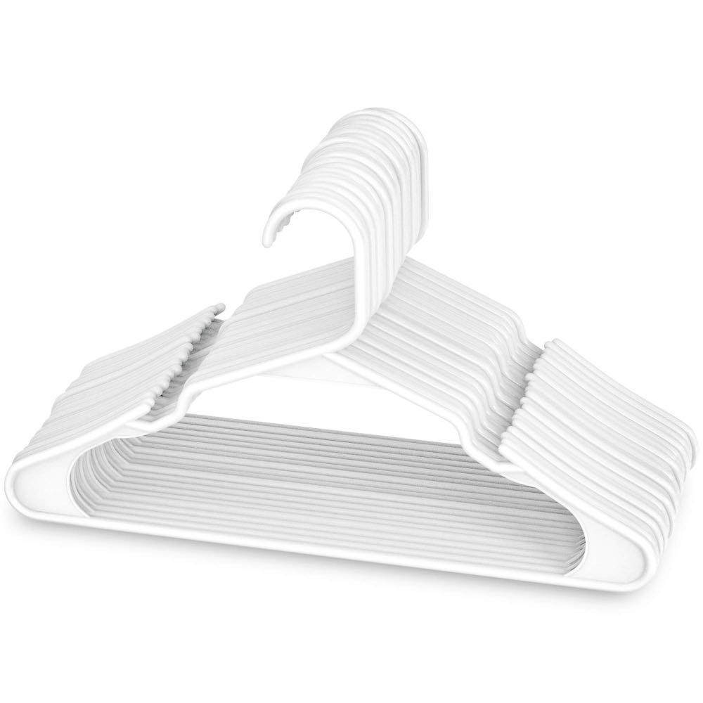Ikea White Plastic Hangers 20pcs Furniture Home Living Home Improvement Organisation Hooks Hangers on Carousell