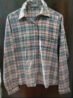Kemeja Flanel Wanita - Pink Grey