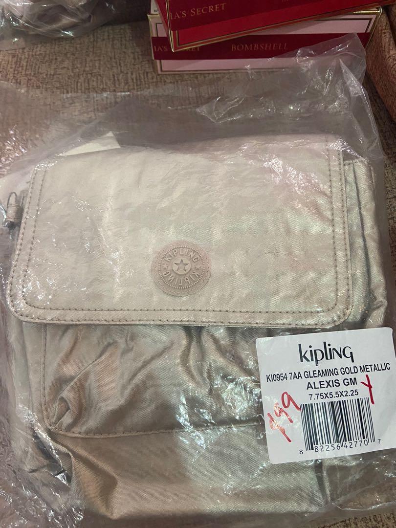 Original Kipling Gleaming Gold Metallic body bag Women s Fashion Bags Wallets Cross body Bags on Carousell