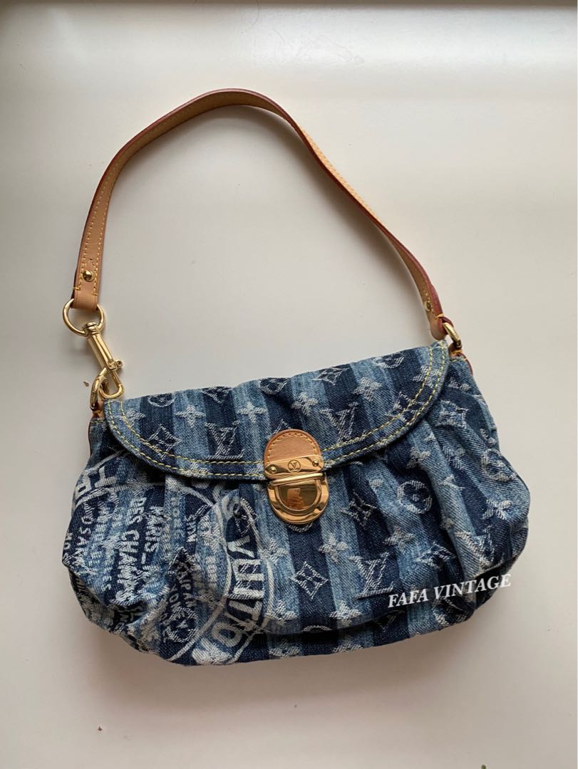 Louis Vuitton vintage Lv denim pleaty bag, Luxury, Bags & Wallets