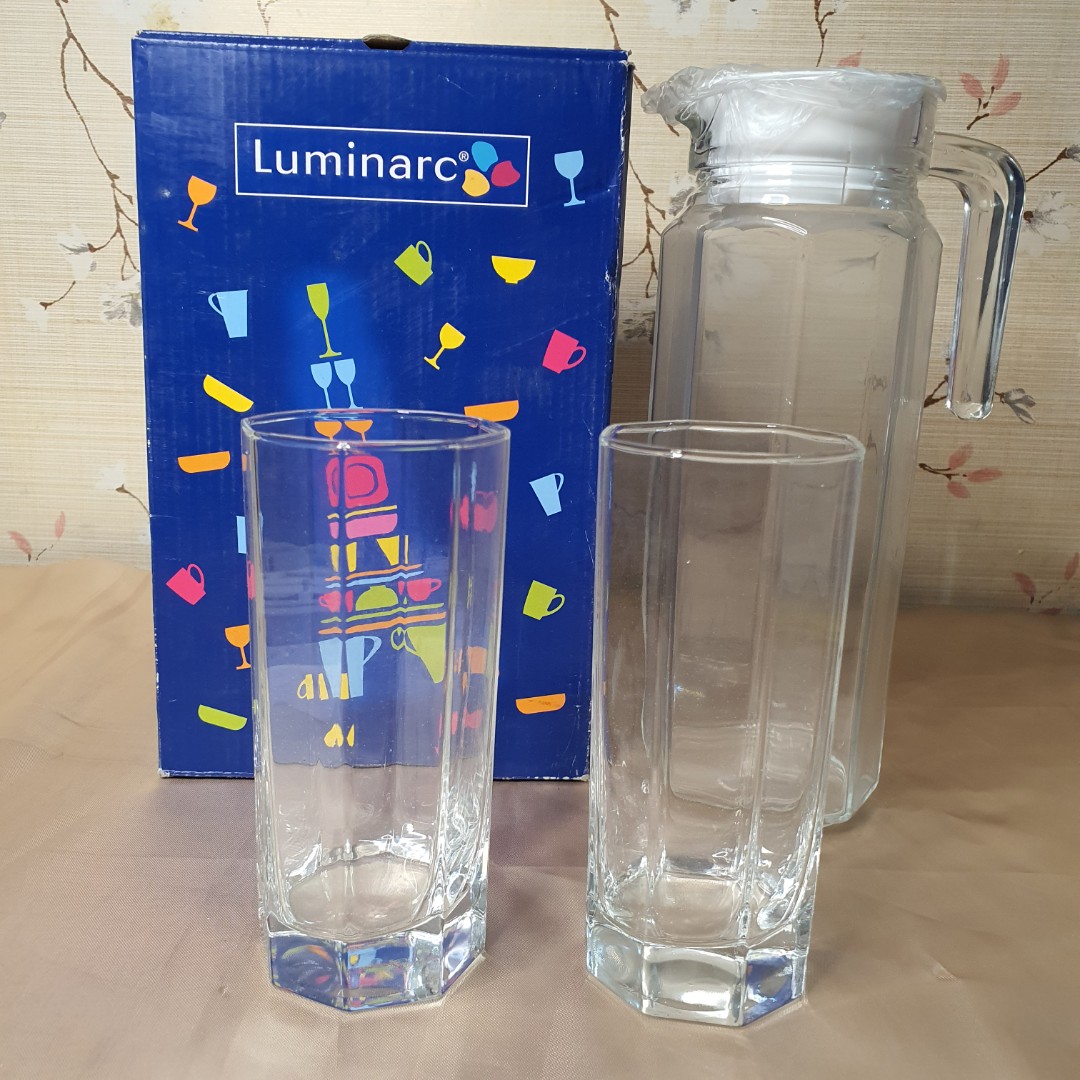 Luminarc Octime Set 1l Pitcher And 2 X 320ml Drinking Glass Furniture And Home Living 2591