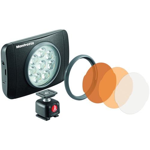 Manfrotto Lumimuse 8 On-Camera LED Light (Black) (Category: Lighting & Studio Equipment) located in Manila. Submitted by franzgemzmerchandize1301 (Listing ID 1091323321, Image 1). Description: 👉👉Key Features 📍8 x LED Diodes 📍5600K Color Temperature 📍4-step Dimming 📍Internal LiPo Battery 📍Shoe Mount Included 📍Tapped 1/4"-20 Hole on Shoe Mount 📍Snap-On Filter Holder 📍Tungsten and Diffusion Filters Included 📲📲📲 PM Us For More Manfrotto 