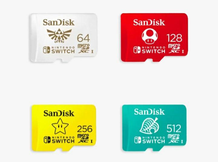 SanDisk NINTENDO SWITCH Carte Micro SD 128 Go 256 Go 512 Go
