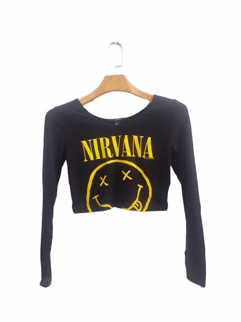 Nirvana crop top 2024 forever 21