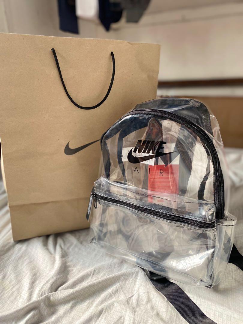 On Hand Authentic NIKE Transparent Bagpack Nike Bag Men s Fashion
