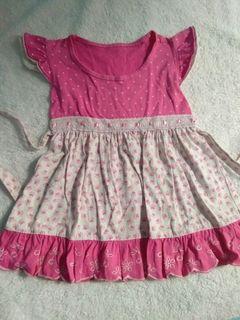 Pink white dress