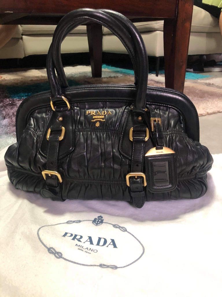 Prada gaufre leather crossbody Clearance