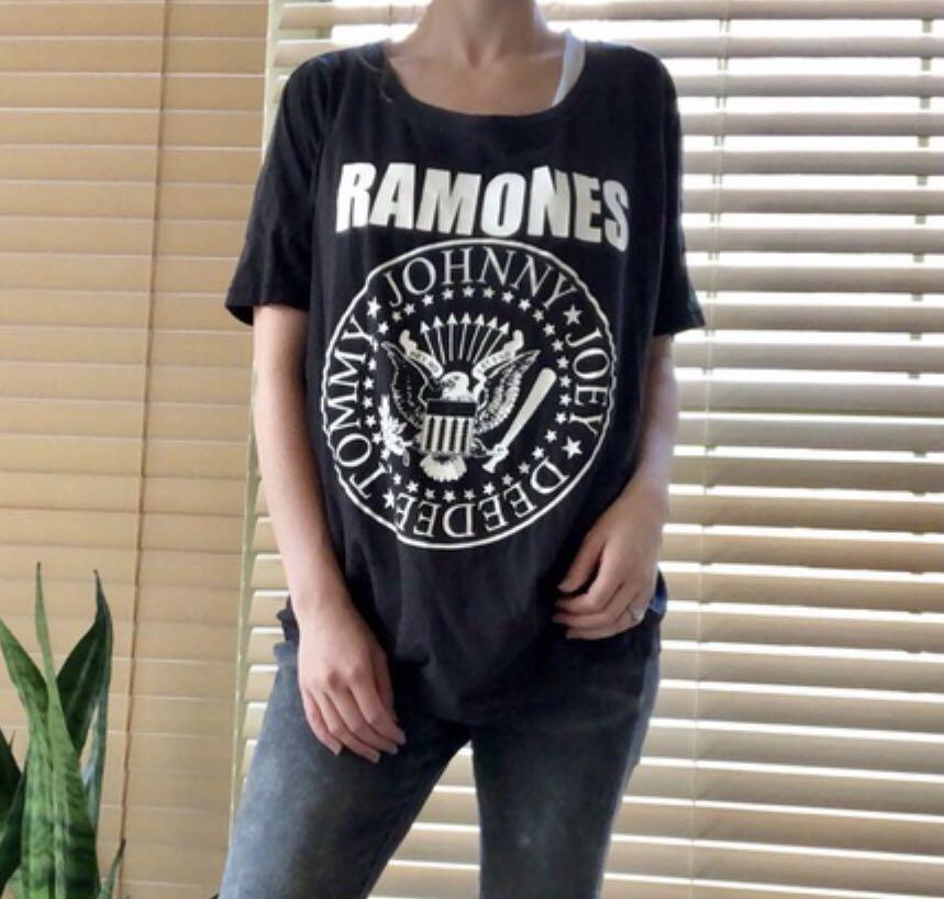 ramones off the shoulder shirt