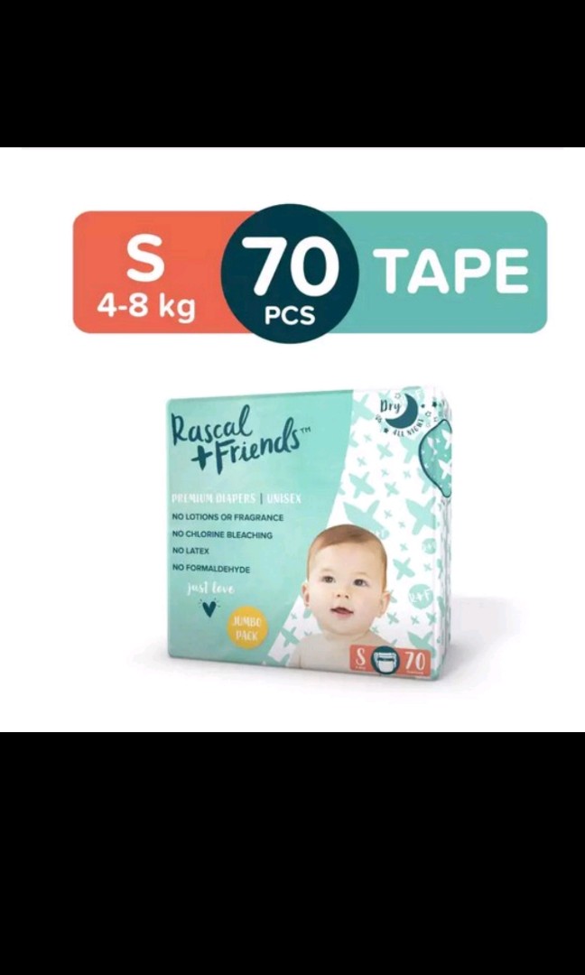 Rascal & Friends Diaper size S, Babies & Kids, Bathing & Changing