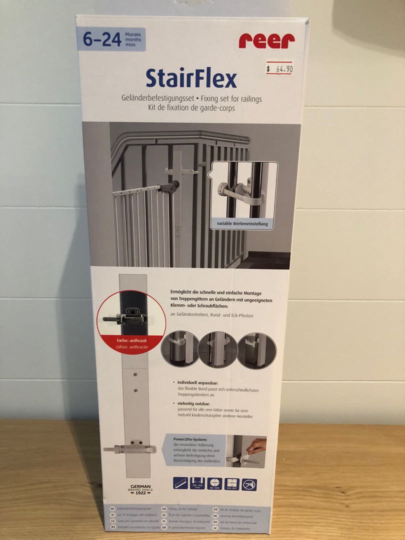 Reer Stairflex Safety Gate Adapter Kit for Railings, Babies & Kids
