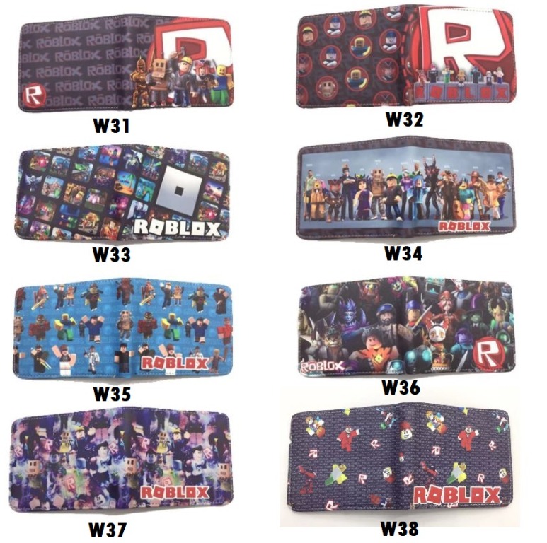 Roblox Boys Childrens Character Print Wallet Black Multi-Color