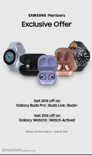 SAMSUNG GALAXY BUDS PRO/LIVE/PLUS AND SAMSUNG GALAXY WATCH 3 /WATCH ACTIVE 2 SAMSUNG GALAXY BUDS PRO/LIVE/PLUS AND SAMSUNG GALAXY WATCH 3 /WATCH ACTIVE 2