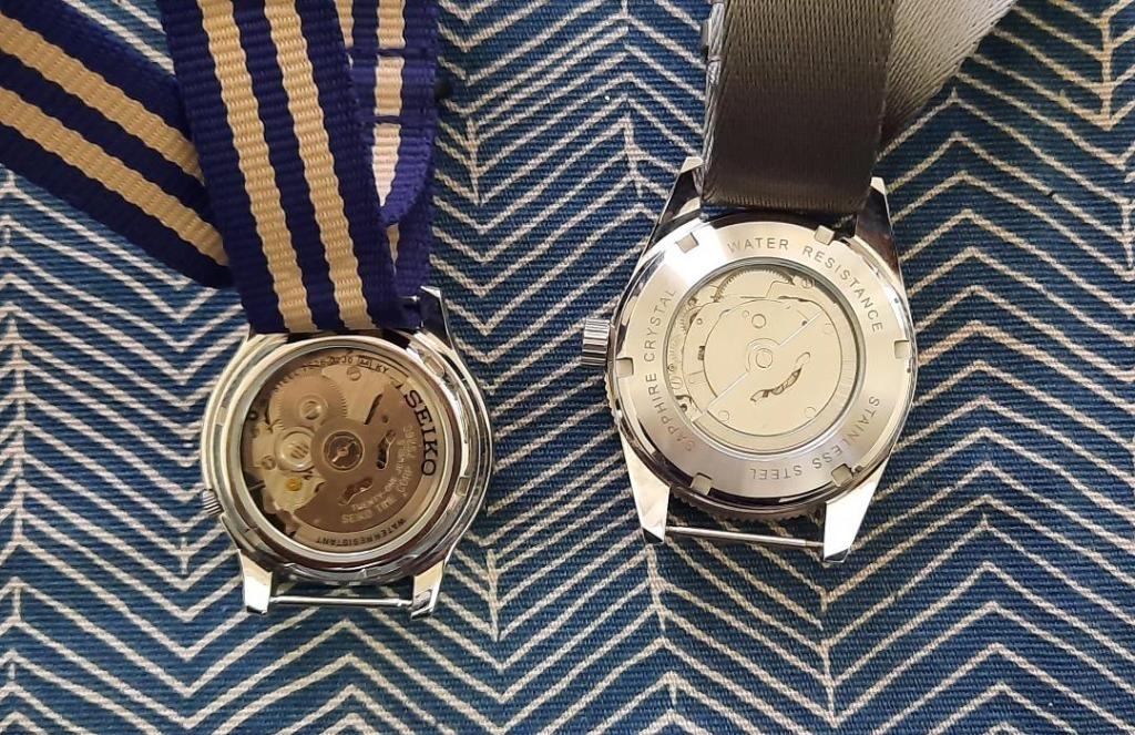 Seiko 5 SNK806 and Corgeut Sterile Omega Spectre Homage Men s