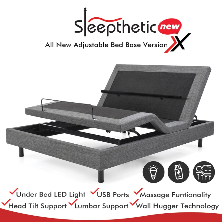 Sleepthetic Adjustable Bed Base, What Is A Wall Hugging Adjustable Bed Frame