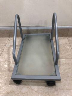Solid CPU stand with castor wheels