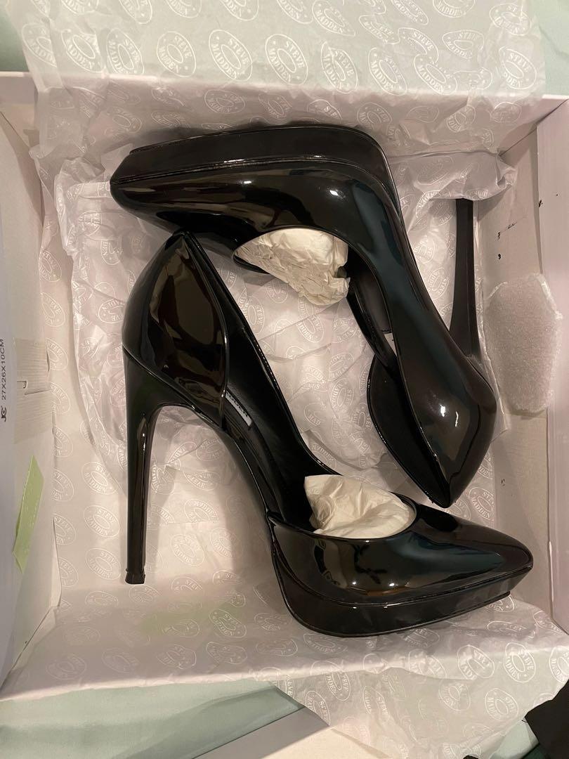 Steve madden vixen black patent best sale