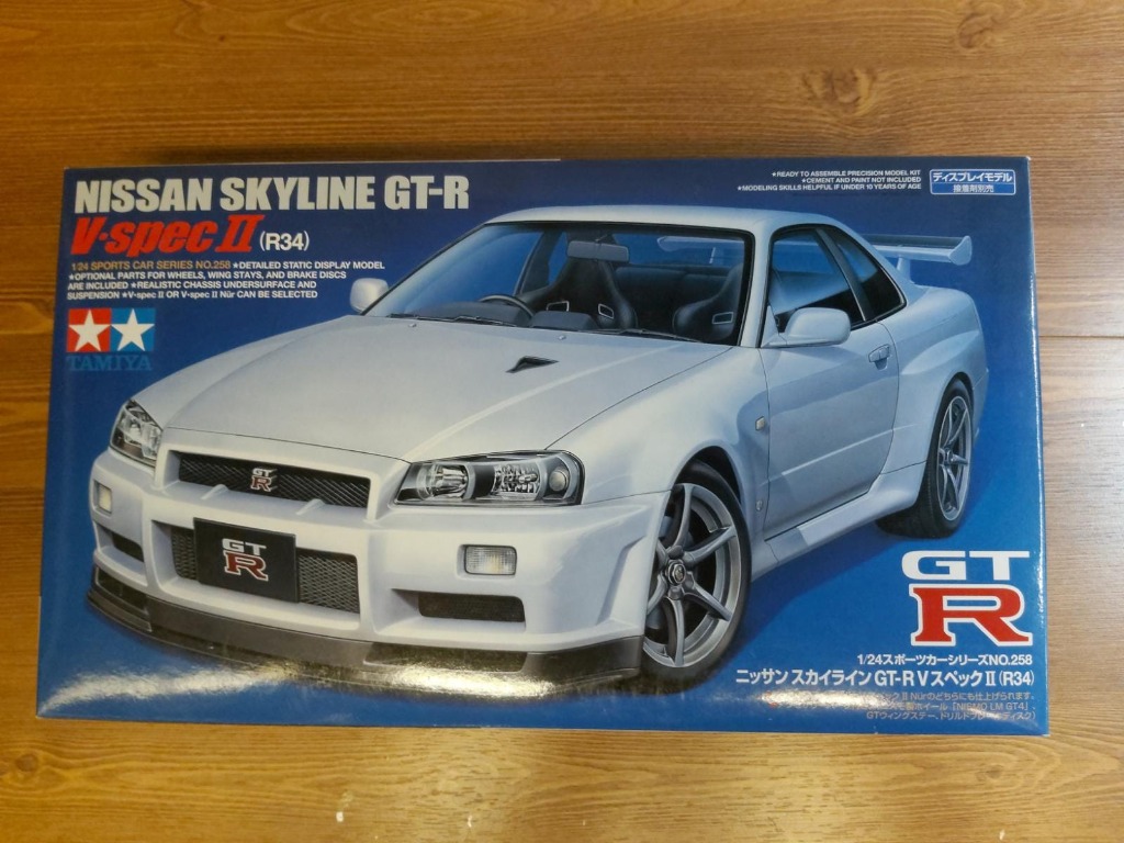 Tamiya Nissan Skyline Gt R R34 V Spec Ii 日產gtr 1 24 玩具 遊戲類 玩具 Carousell