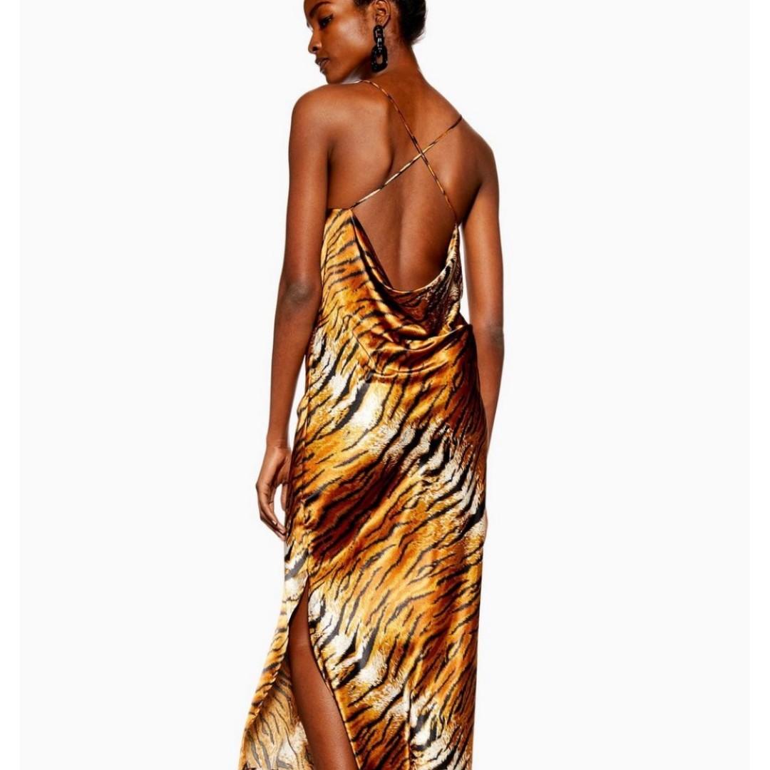 Topshop tiger slip top dress