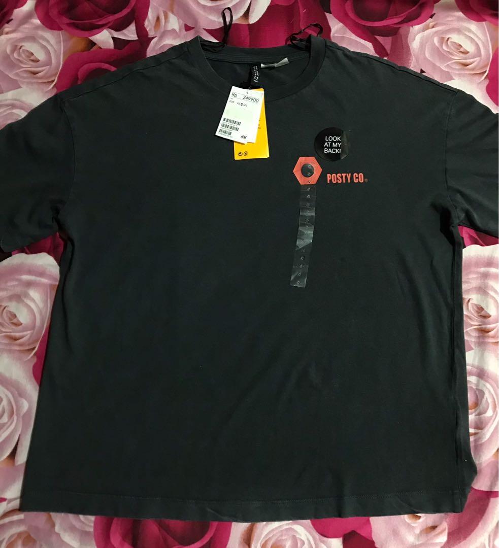 Tshirt H\u0026M Posty Co, Fesyen Pria 