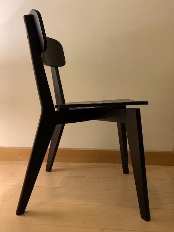 Two IKEA Black Wood Chairs (Lisabo) PLUS Two IKEA Chair Pads (Hillared) Available for pickup