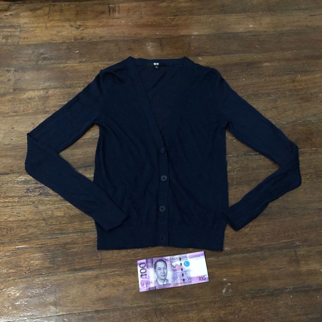 uniqlo navy cardigan