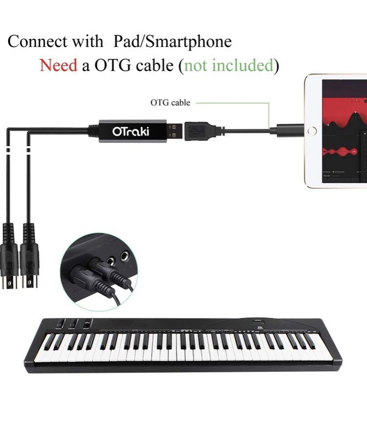 USB 5 Pin DIN MIDI Cable PC Laptop Tablet Smartphone Electronic Piano Keyboard , Hobbies & Toys