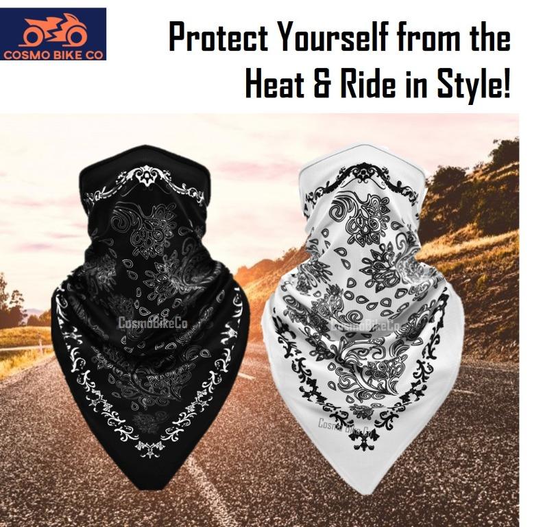 V-NECK Face Scarf Anti Dust UV Wind Protection Head Cover Neck Gaiter  Helmet Liner Bandana Print Pattern Tube Buff - Outdoor Sports Motorcycle  Cycling