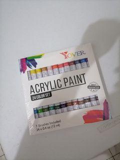 Yover 24 Colors 12 ml Acrylic Paint Set With 3 Brush Pen High Quality