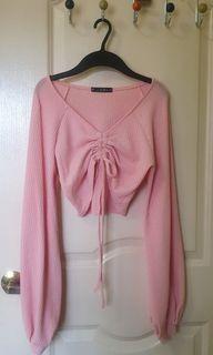 Zaful knitted gathered top