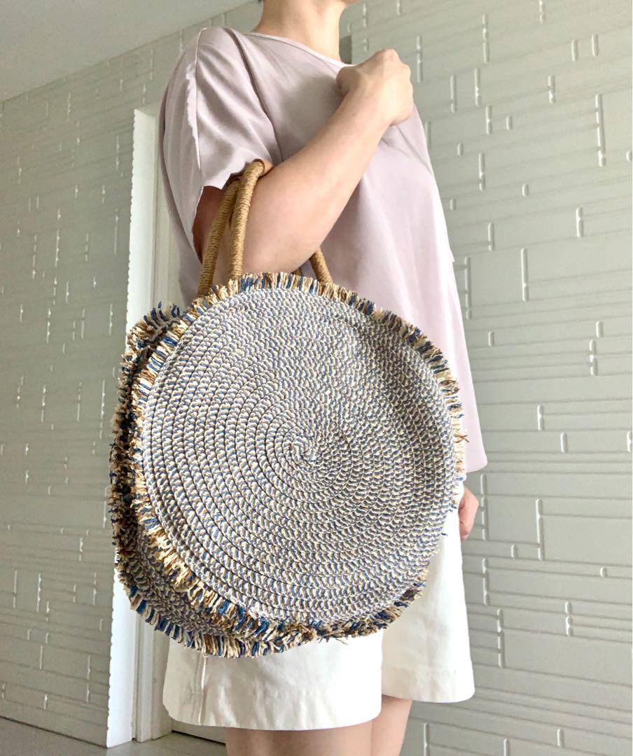 Round straw best sale bag zara