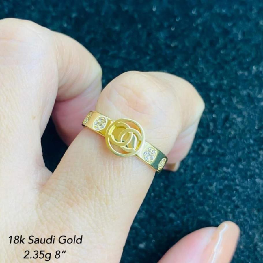 18k Saudi Gold rings chanel/ LV/Cartier, Women's Fashion, Jewelry